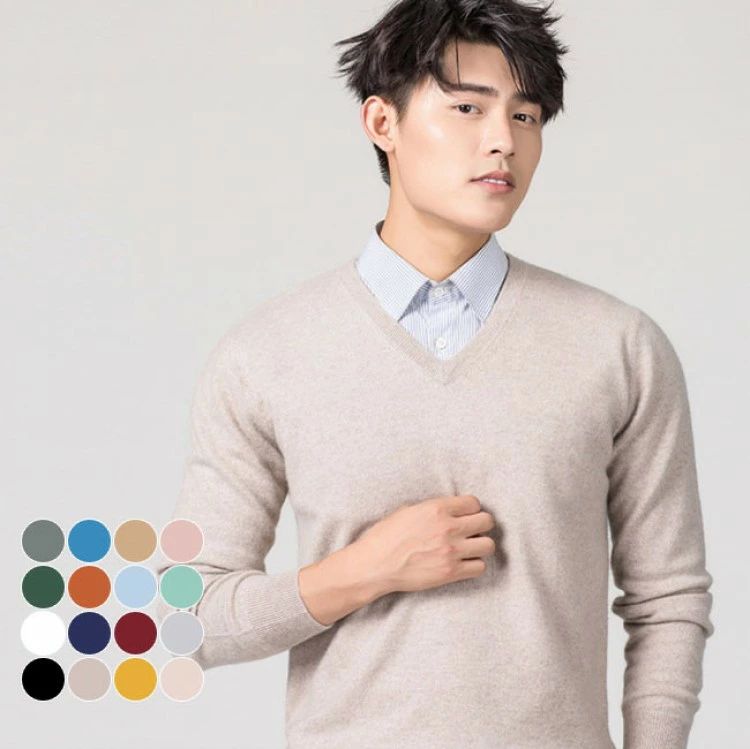 Vネック ニットセーター メンズ ニット 厚手 冬 暖かい セーター 通勤 シンプル ビジネス Vネックセー..