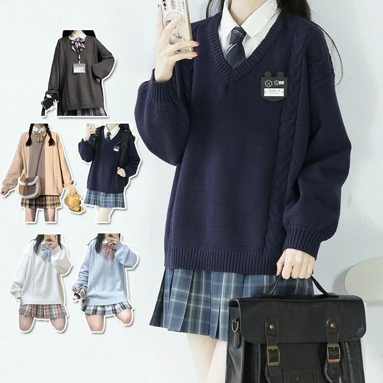 スクールセーター ニット セーター ニットセーター 長袖 Vネック レディース 学生 学生服 学生セーター..