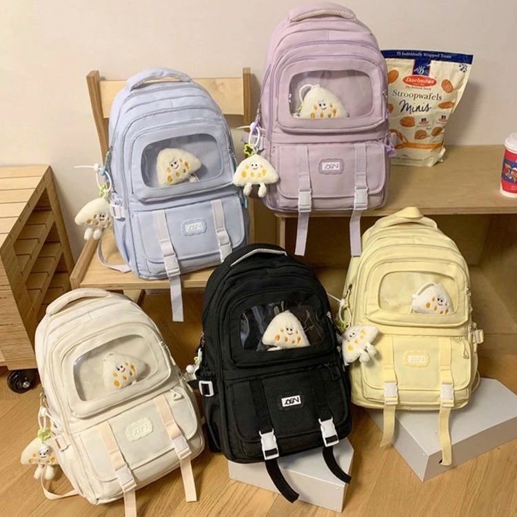 リュック レディース バッグ カバン リュックサック バックパック 痛リュック ぬいぐるみ 透明窓 クリアバッグ 透明バッグ デコ デコバッグ おしゃれ シンプル PU 軽量 大容量 かわいい