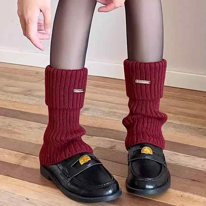 ショート丈 細見え 美脚 ウール ニットソックス パイルソックス レトロ サブカル Y2K 秋冬 ソックス レディース