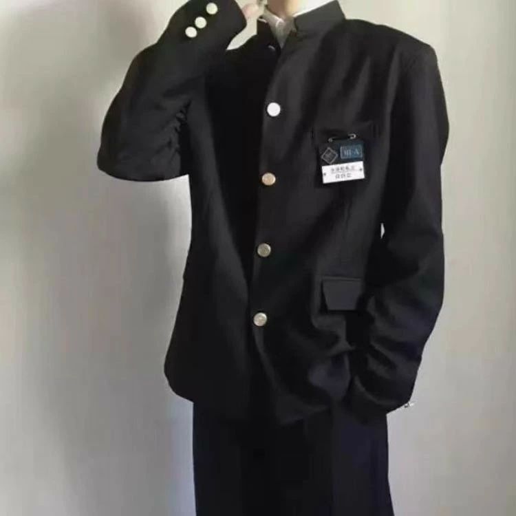 制服 ジャケット 男子 ブレザー 学生服 詰襟 学ラン 上着 3点セット ズボン 長袖シャツ ラウンド襟 メンズ 中学生 ボーイズ スクール ジュニア 通 上下セット 高校生 スラックス