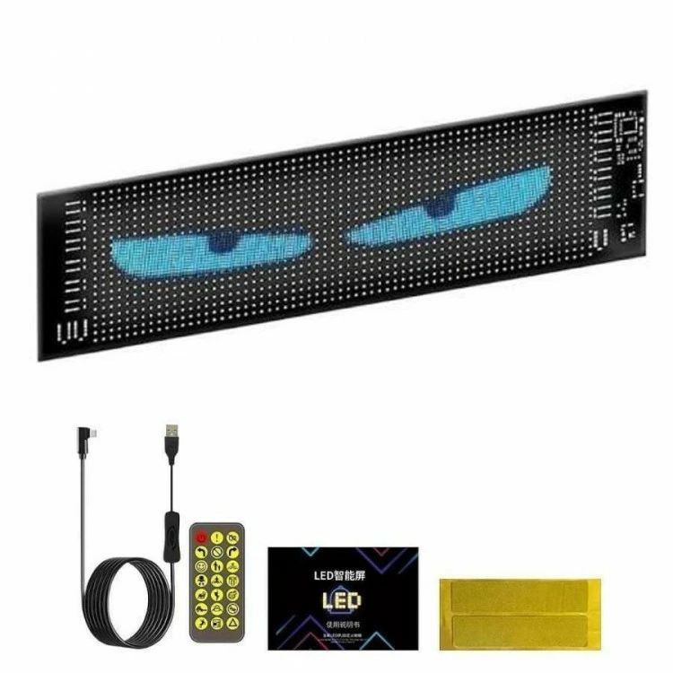 車用デビルアイライト、大型プログラム可能フレキシブルLEDディスプレイスクリーン、DIYテキストパター..