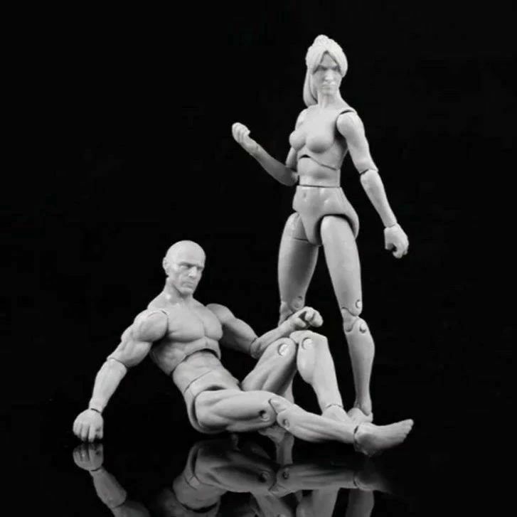 作画 イラスト 女性 男女 素体 キャラクター 漫画 フィギュア スタンド付き モデル人形 デッサンモデル