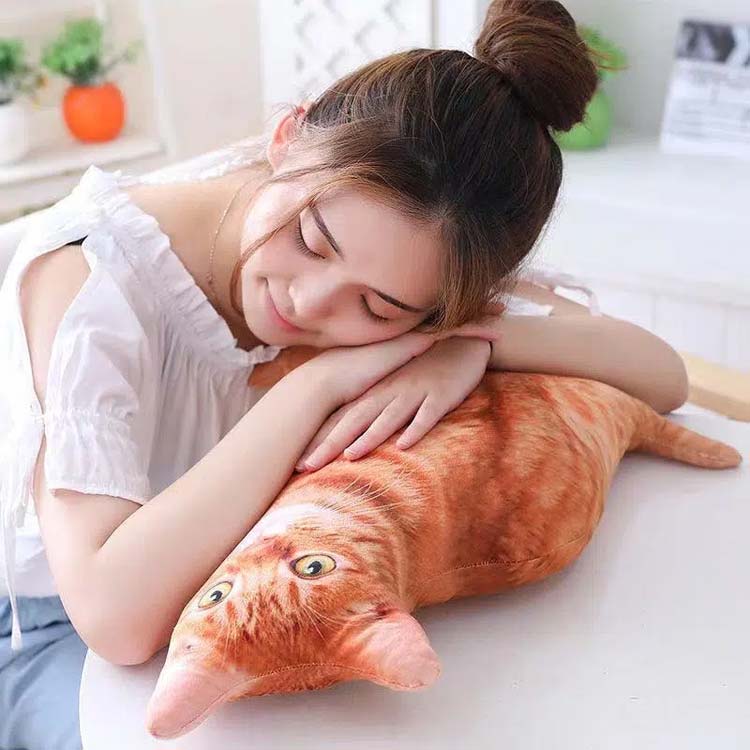 撮影用 ぬいぐるみ 抱き枕 猫グッズ インテリア雑貨 アニマル 可愛い 一人暮らし リアル おしゃれ 猫雑貨 キャット [2]