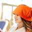 サウナハットOR オレンジ OR 髪の毛 乾燥防止 のぼせ防止 スウェット素材 ゆったり 裏毛パイル生地 軽い ちょうどいい 快適 フリーサイズ 日本製 送料無料