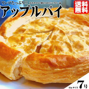 【アップルパイ 7号 (直径21cm)】 ■ 送料無料 スイーツ ギフト ハロウィン パーティー おやつ りんご アップル 洋生菓子 大きい ビッグサイズ