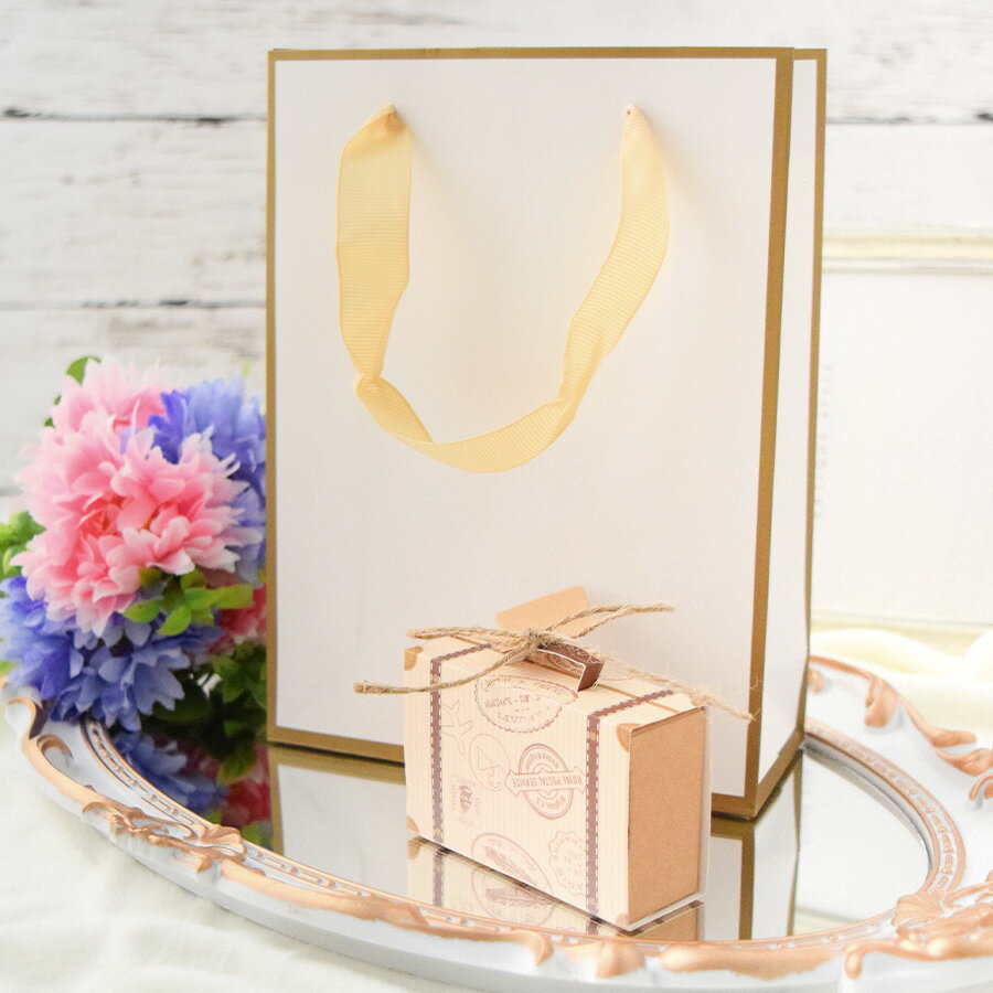 ラッピングセットBRレトロトランク(BOX・巾着袋付き)包装セット アクセサリー ギフト 紙袋 BOX ボックス 巾着袋 飾り付き シルバー ステンレス ネック...