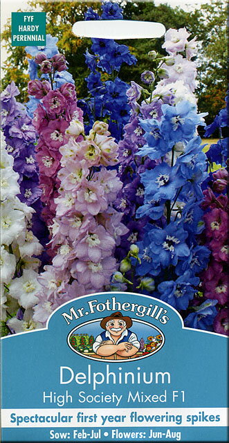 Mr.Fothergill's Seeds Delphinium High Society Mixed F1 デルフィニウム・ハイ・ソサエティ・ミックス・F1 ミスター・フォザーギルズシード