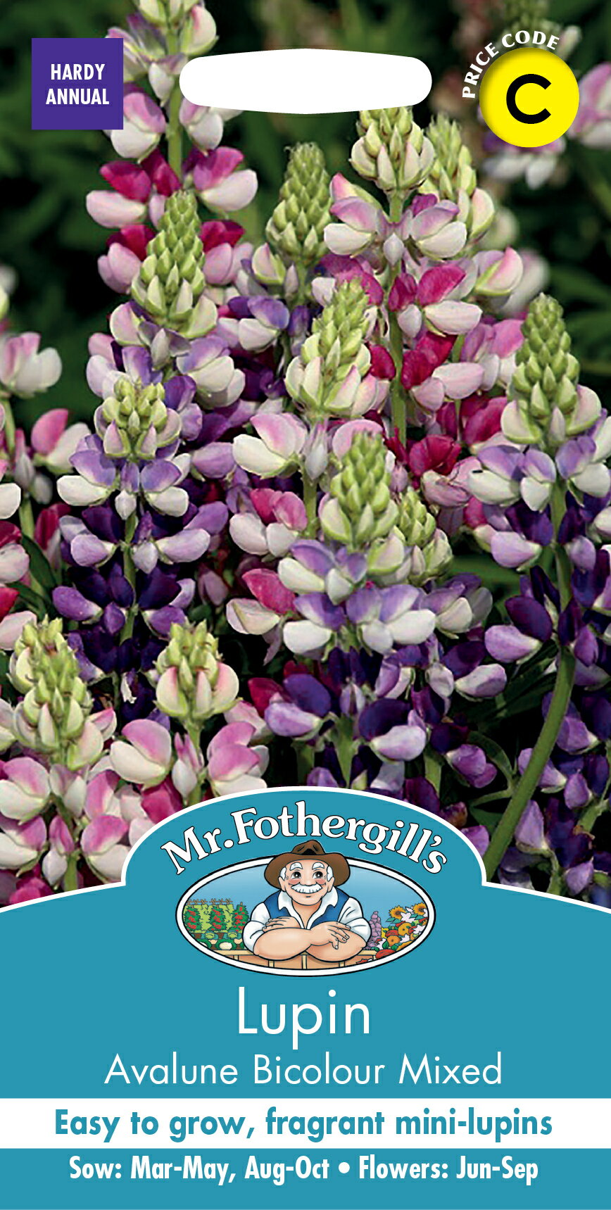 【種子】Mr.Fothergill s Seeds Lupin Avalune Bicolour Mixed ルーピン ルピナス アヴァルヌ・バイカラー・ミックス ミスター・フォザーギルズシード