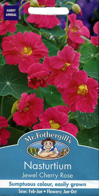 【種子】Mr.Fothergill's Seeds Nasturtium Jewel Cherry Rose ナスターチウム・ジュエル・チェリー・ローズ ミスター・フォザーギルズシード