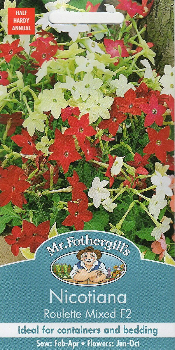 Mr.Fothergill's Seeds Nicotiana Roulette Mixed F2 ニコチアナ ルーレット・ミックス F2 ミスター・フォザーギルズシード