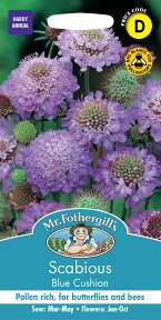 【種子】Mr.Fothergill's Seeds Scabious Blue Cushion スカビオサ・ブルー・クッション ミスター・フォザーギルズシード