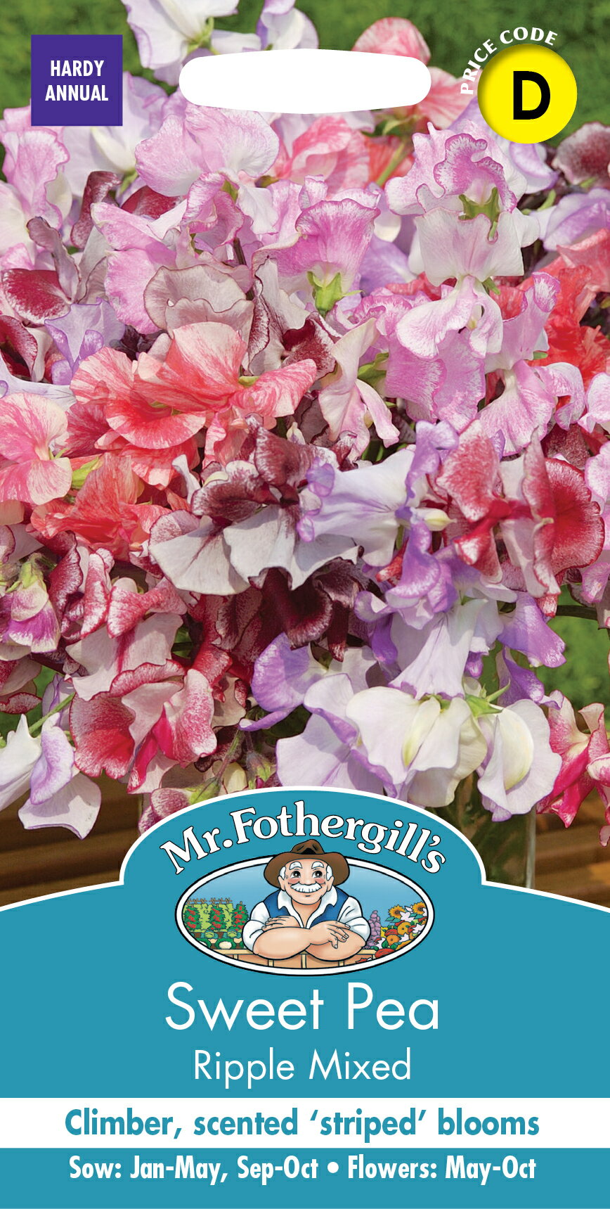 【種子】Mr.Fothergill's Seeds Sweet Pea Ripple Mixed スイート・ピー リップル・ミックス ミスター・フォザーギルズシード