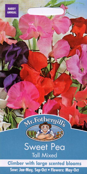 【種子】Mr.Fothergill's Seeds Sweet Pea Tall Mixed スイート・ピー トール・ミックス ミスター・フォザーギルズシード