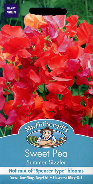 【種子】Mr.Fothergill s Seeds Sweet Pea Summer Sizzler スイートピー サマー・シズラー ミスター・フォザーギルズシード