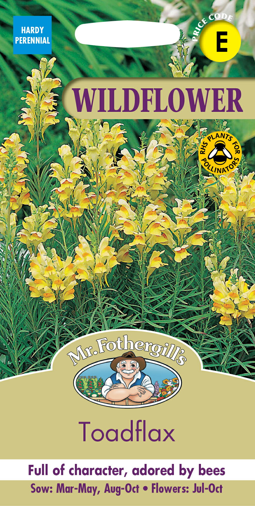 Mr.Fothergill's Seeds WILDFLOWER Toadflax ワイルドフラワー トードフラックス ミスター・フォザーギルズシード