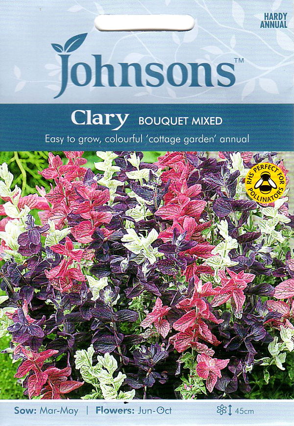 【種子】Johnsons Seeds Clary BOUQUET MIXED クラリー ブーケ ミックス ジョンソンズシードのサムネイル