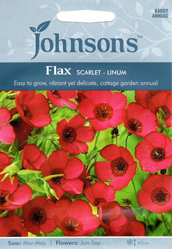 【種子】Johnsons Seeds Flax SCARLET-LINUM フラックス スカーレット-リナム ジョンソンズシード