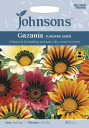 【種子】Johnsons Seeds Gazania Sunshine Mixed ガザニア サンシャイン ミックス ジョンソンズシード