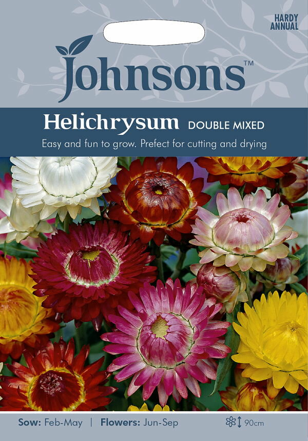 【種子】Johnsons Seeds Helichrysum DOUBLE MIXED ヘリクリサム（貝殻草） ダブル ミックス ジョンソンズシードのサムネイル