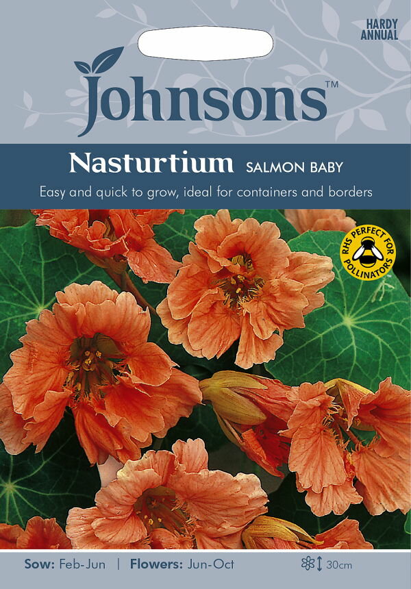 Johnsons Seeds Nasturtium SALMON BABY ナスターチウム サーモン ベビー ジョンソンズシード