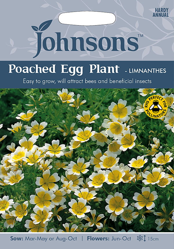 【種子】Johnsons Seeds Poached Egg Plant-Limnanthes ポーチド・エッグ・プラント （リムナンテス）ジョンソンズシードのサムネイル