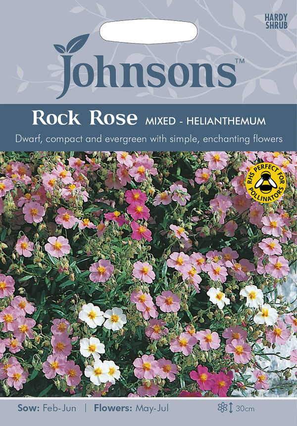 【種子】Johnsons Seeds Rock Rose MIXED-HELIANTHEMUM ロック ローズ ミックス ヘリアンセマム ジョンソンズシード