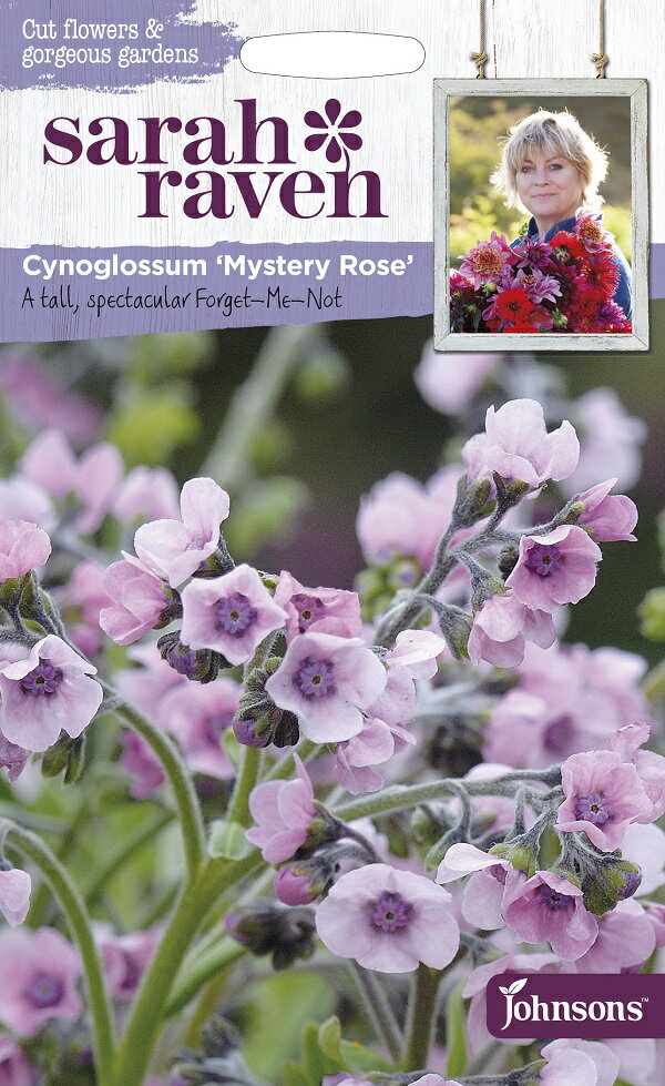 【種子】Johnsons Seeds Sarah Raven Cut flowers & gorgeous gardens Cynoglossum Mystery Rose サラ・レイブン・カットフラワーズ シノグロッサム ミステリーローズ ジョンソンズシード