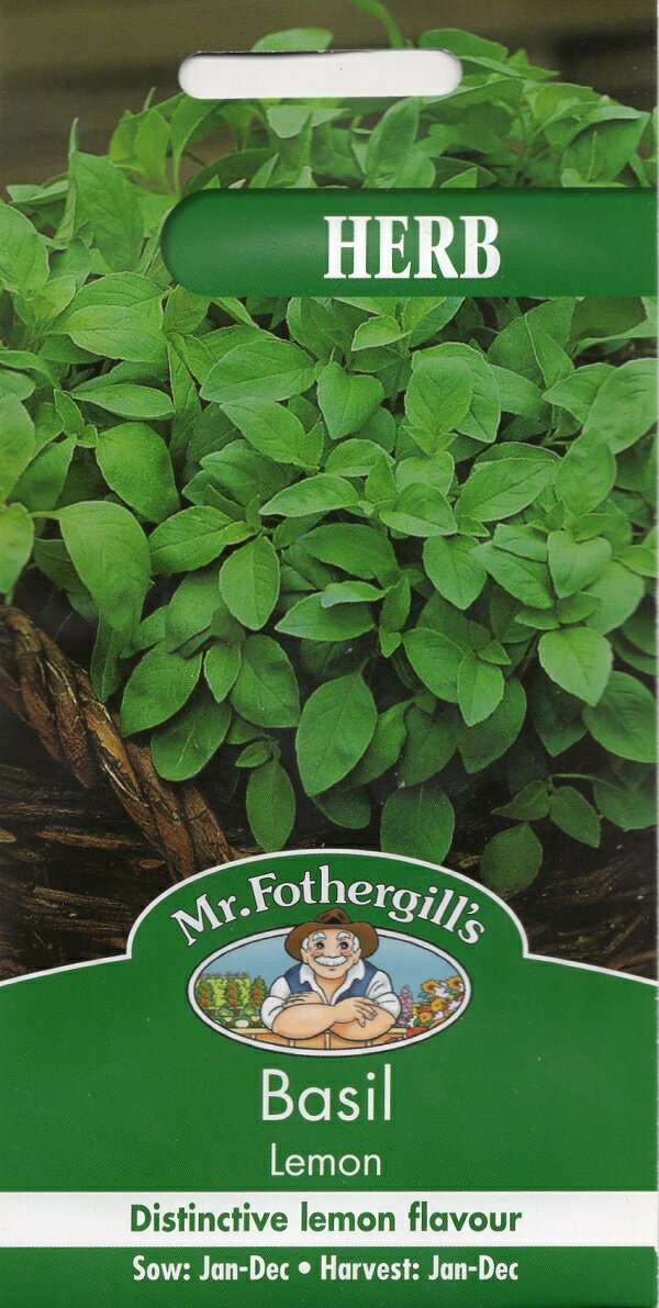 【種子】Mr.Fothergill's Seeds HERB Basil Lemon ハーブ バジル レモン ミスター・フォザーギルズシード