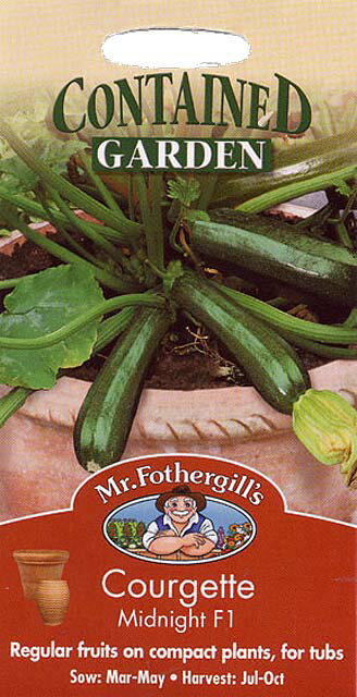 【輸入種子】Mr.Fothergill's Seeds Courgette Midnight F1 クルジェット（スカッシュ）・ミッドナイト・F1 ミスター・フォザーギルズシード