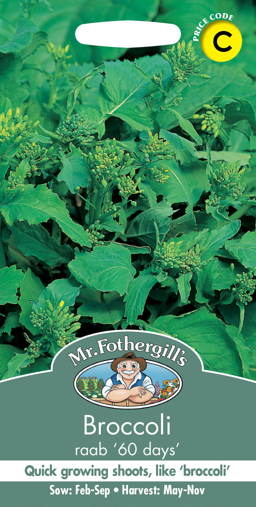 Mr.Fothergill's Seeds Broccoli Raab 60 Days ブロッコリー ラーブ・60・デイズ ミスター・フォザーギルズシード