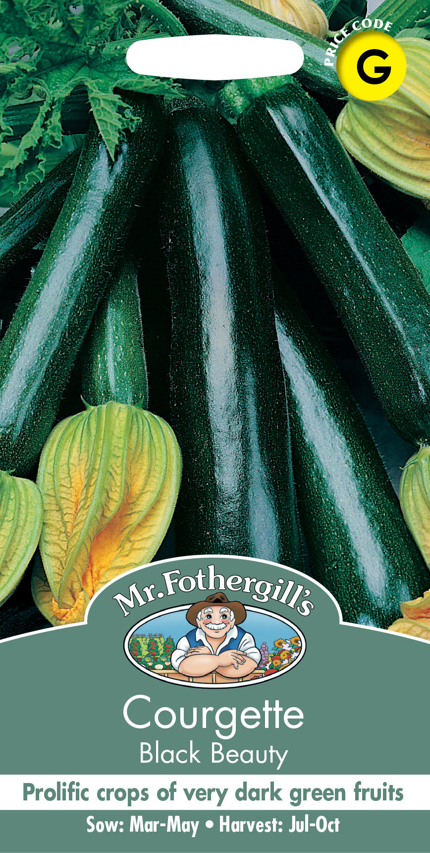 Mr.Fothergill's Seeds Courgette Black Beauty クルジェット（スカッシュ）ブラック・ビューティ ミスター・フォザーギルズシード