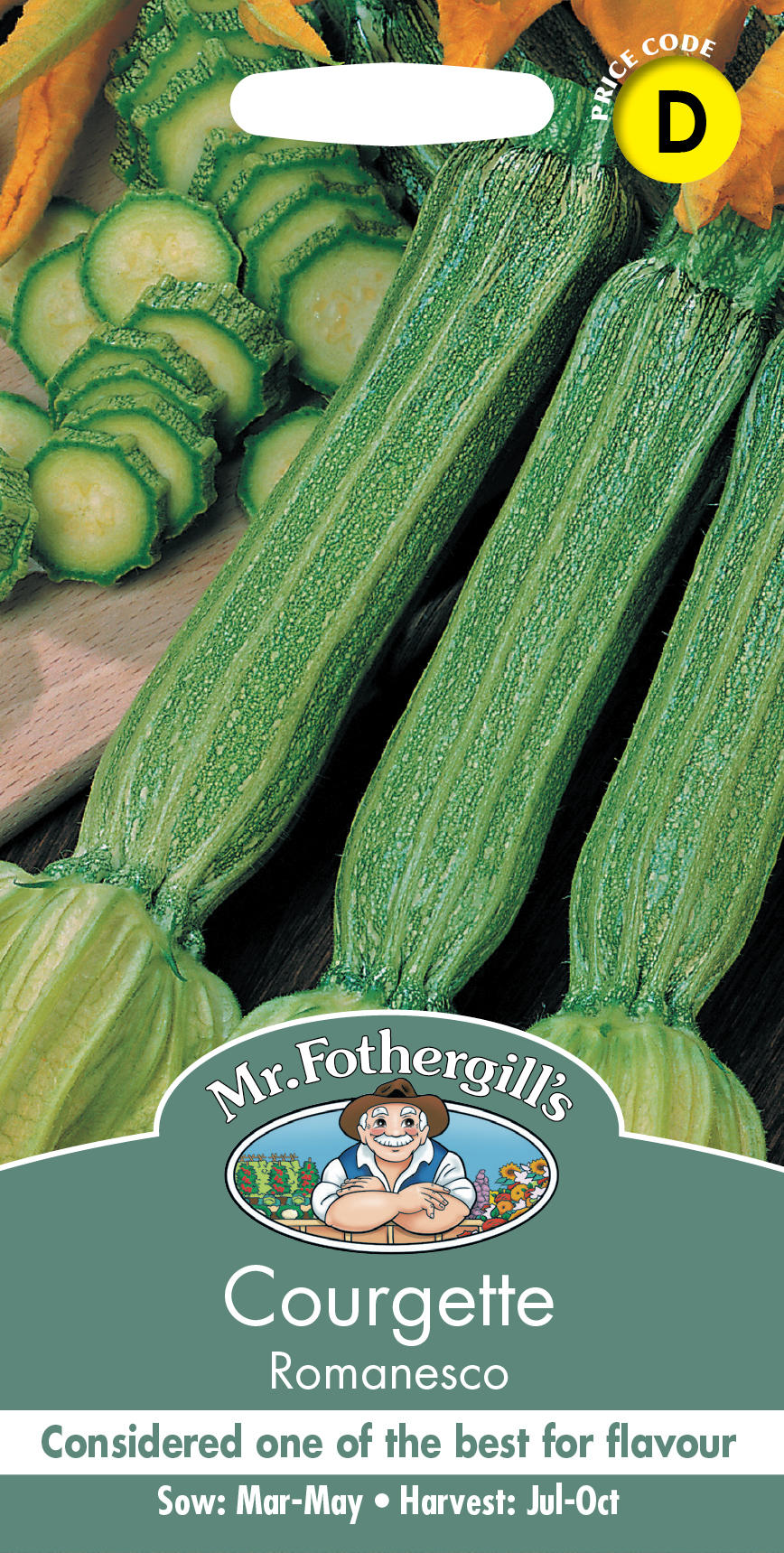 【種子】Mr.Fothergill's Seeds Courgette Romanesco クルジェット（スカッシュ） ロマネスコ ミスター・フォザーギルズシードのサムネイル