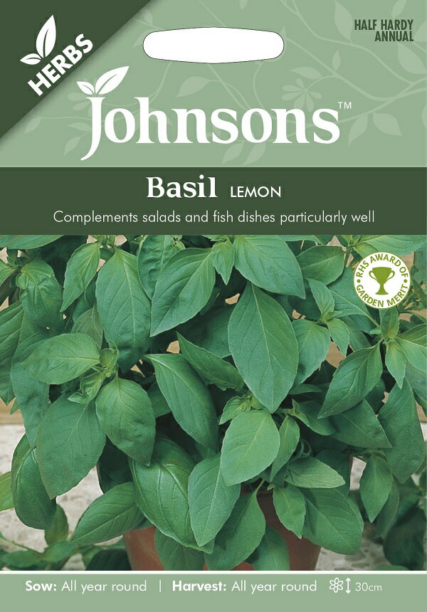 【種子】Johnsons Seeds HERBS Basil LEMONハーブス バジル レモン ジョンソンズシード