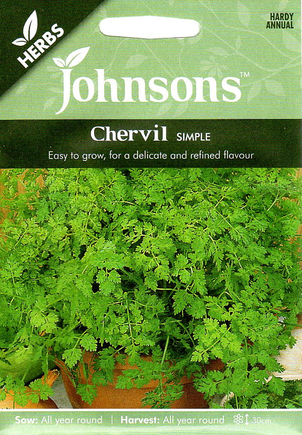 【種子】Johnsons Seeds HERBS Chervil Simple ハーブス チャービル シンプル ジョンソンズシード