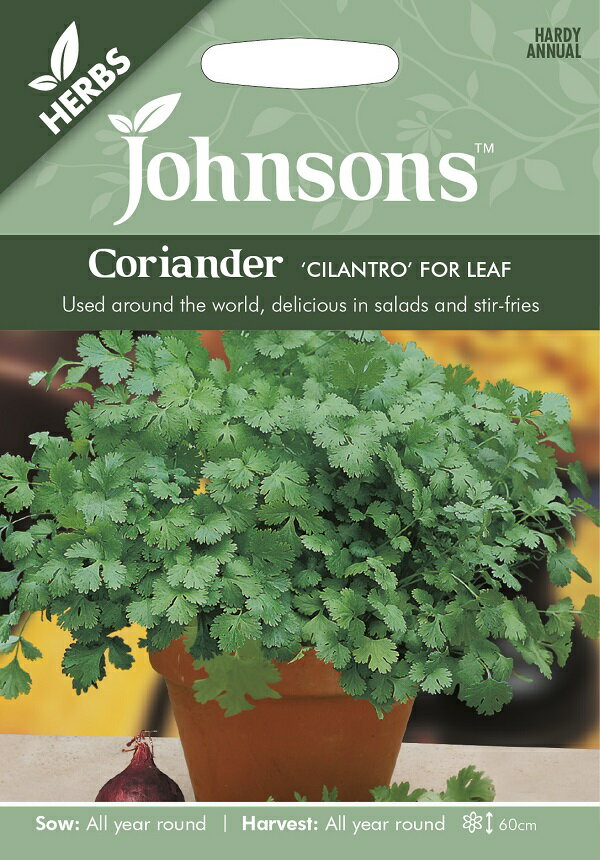 【種子】Johnsons Seeds HERBS Coriander 039 CILANTRO 039 FOR LEAF コリアンダー 039 シラントロ 039 フォー リーフ ジョンソンズシード