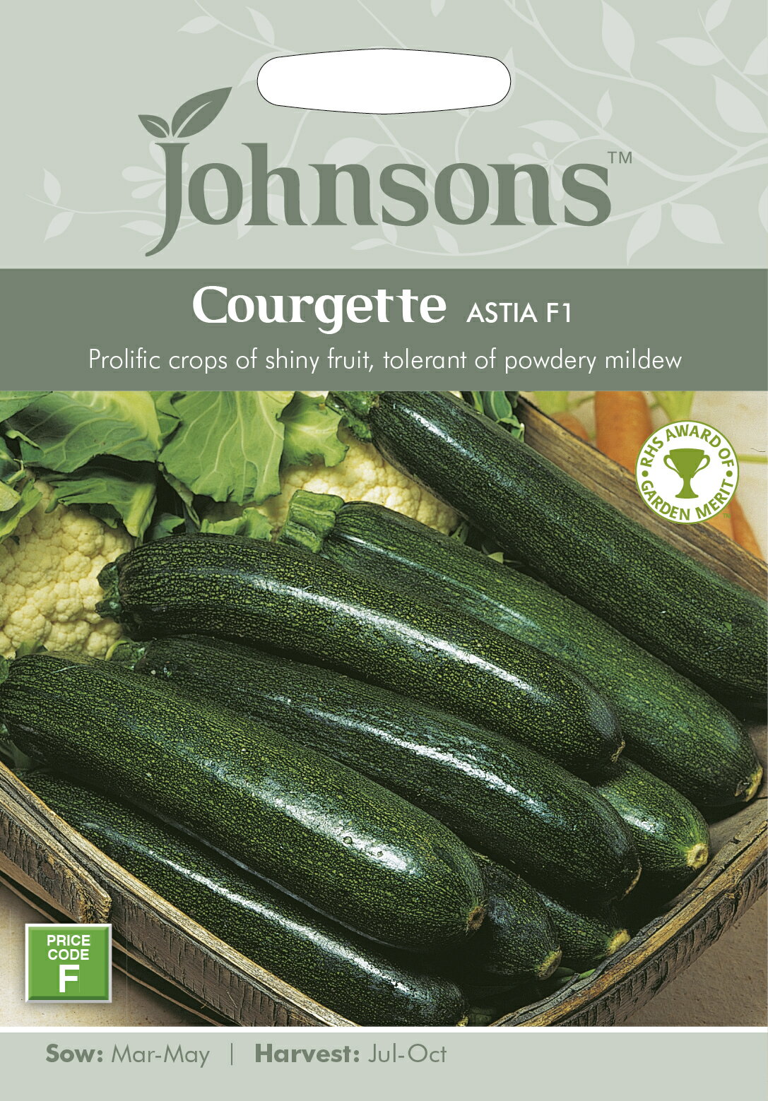 【種子】Johnsons Seeds Courgette ASTIA F1 クルジェット（スカッシュ） アスティア・F1 ジョンソンズ..