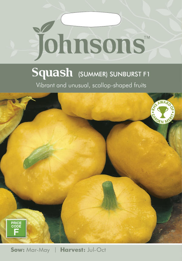 【種子】Johnsons Seeds Squash (Summer) Sunburst F1 スカッシュ（サマー） サンバースト・F1 ジョン..