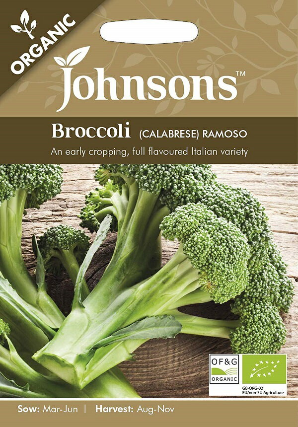 【種子】Johnsons seeds ORGANIC Broccoli (CALABRESE) RAMOSO オーガニック ブロッコリー (カラブレーゼ) ラモソ ジョンソンズシード