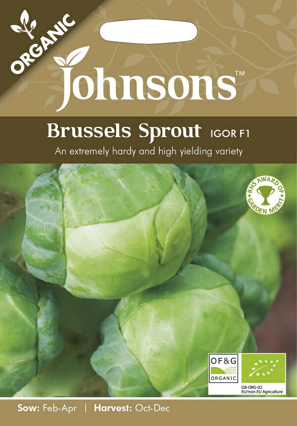 Johnsons Seeds ORGANIC Brussels Sprout IGOR F1 オーガニック ブリュッセルズ・スプラウト （芽キャベツ） イゴール・F1 ジョンソンズシード