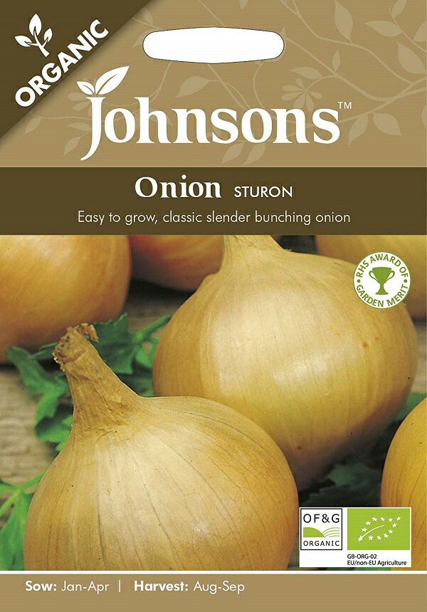 【種子】Johnsons Seeds ORGANIC Onion STURON オーガニック オニオン スターロン ジョンソンズシード