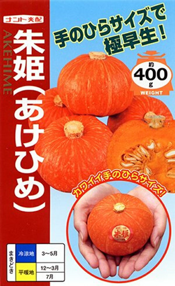 【種子】かぼちゃ 朱姫(あけひめ) ナント種苗のタネ