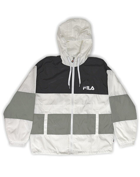 FILA フィラ メンズ パーカー フーディ アウター ウエア トップス ロゴ ファッション 長袖 切替ジップフーディ FM5166 黒