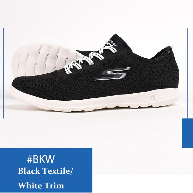 スケッチャーズ skechers スニーカー ローカット カジュアル シューズ レディース ファッション スポーツ GO WALK LITE - IMPULSE 15350 BKW 黒