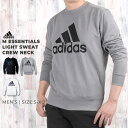 アディダス トレーナー メンズ アディダス スウェット メンズ adidas M ESSENTIALS ライトスウェット クルーネック DN1449 DN1450 DN1451長袖 トレーニング トレーナー 黒