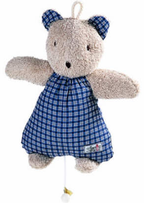 ケーセン ぬいぐるみ kosen ケーセン ジルケ人形 kosen Silke クマ 青 オルゴール入り 23cm 知育玩具