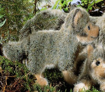 ケーセン ぬいぐるみ kosen オオカミの子 立ち 20cm Wolf Pup Standing リアル 動物