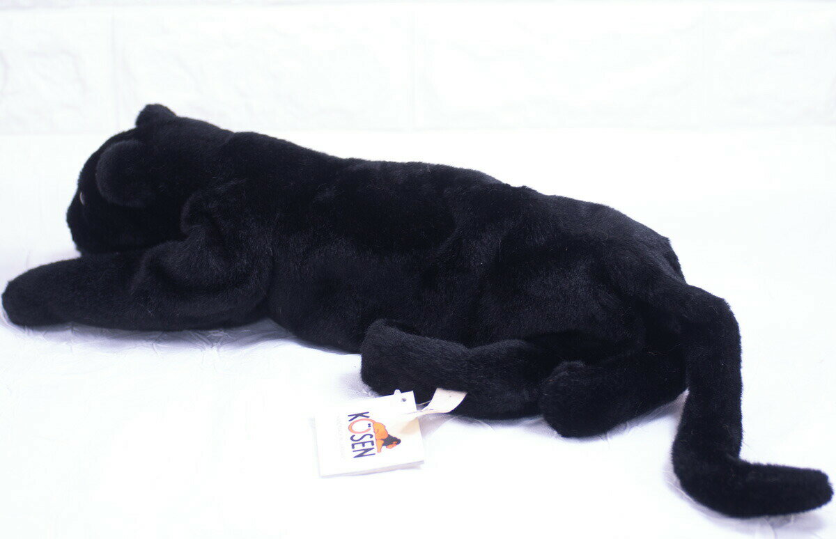 くたくたパンサー(黒ヒョウ)　KOSEN（ケーセン社）　40cm　“Nalini” Black Panther/ぬいぐるみ　プレゼント/リアル/動物/ギフト/子供/女の子/男の子/大人