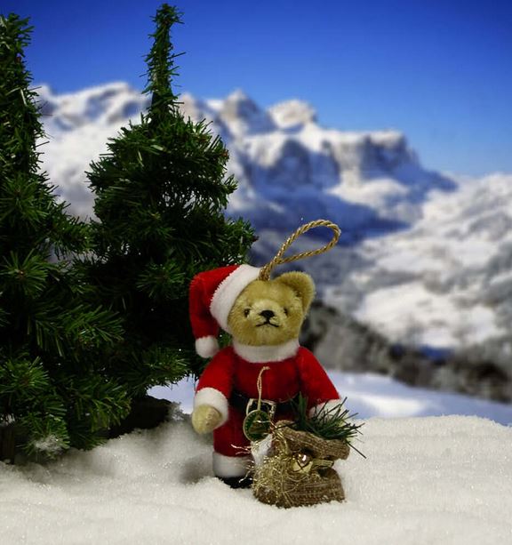 クラシック　サンタ　緑ハーマン社テディベア