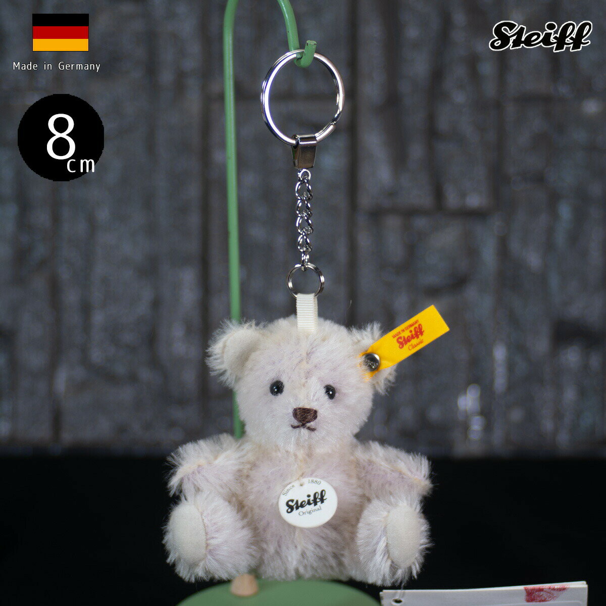 シュタイフ テディベア Steiff ペンダント ミニテディベア キーリング ライラック/グレイ 8cm steiff テディベア MINI TEDDY BEAR PENDANT